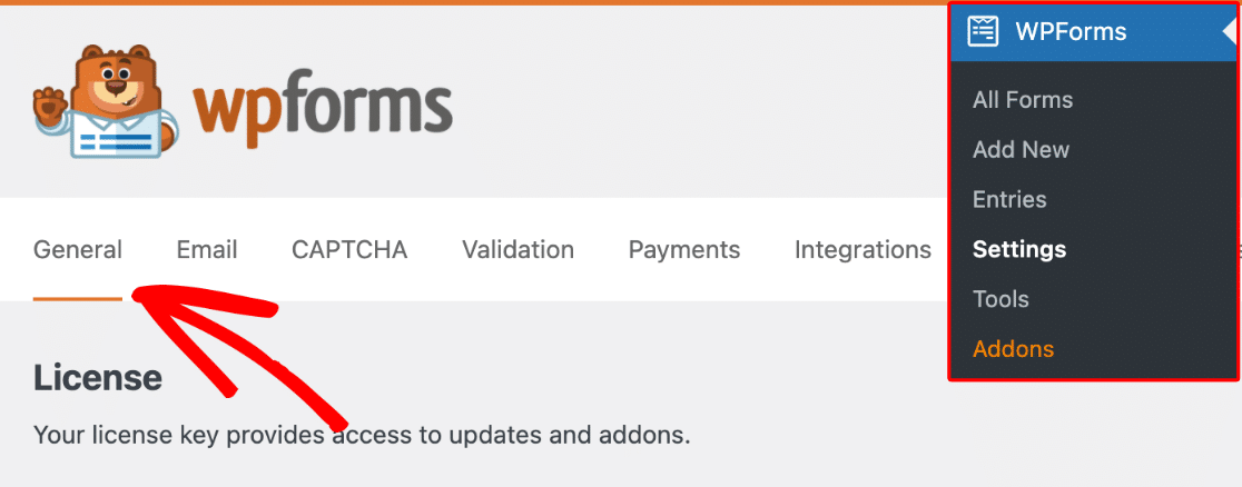 WPForms 设置页面